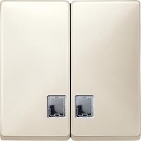 Лицевая панель Schneider Electric Merten Antique для 2-кл. выключателя с подсветкой бежевый картинка